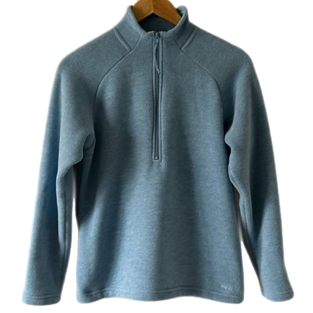 Mountain Equipment Polartek Co-Op Soft Zip T-Neck Light Blue Pullover Fleece